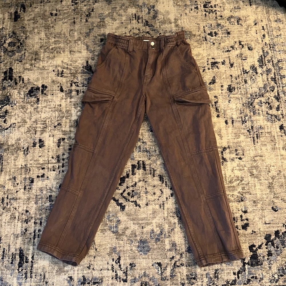 PacSun Brown Elastic Waist Cargo Pants Size S